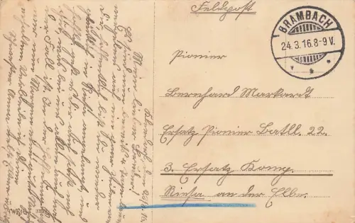 Wir wollen Recht und Freiheit dir, o Vaterland erwerben! Reichsfahne AK 1916