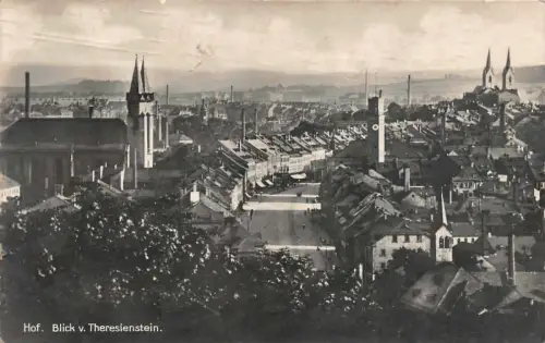 Hof Blick v. Theresienstein Postkarte AK 1928
