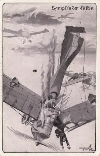 Kampf in den Lüften Patriotika Postkarte AK 1915