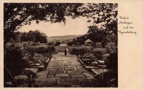 AK Erfurt Anlagen Cyriaksburg Thüringen 1938 gelaufen Postkarte