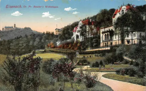 Eisenach Dr. Fr. Reuter's Wohnhaus Postkarte AK