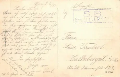 Thorn Eisenbahnbrücke Feldpostkarte