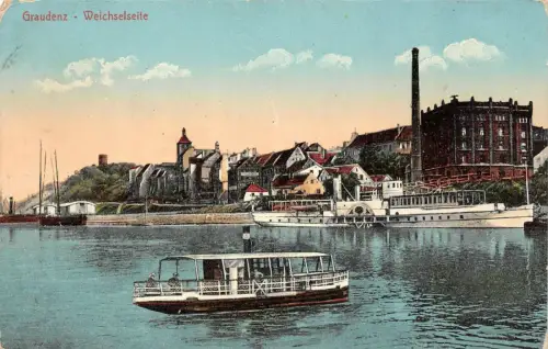 Graudenz (Grudziądz) Weichselseite AK 1914