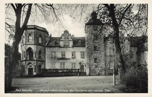 AK Bad Nassau Schloss Geburtshaus Rheinland-Pfalz ungelaufen Postkarte