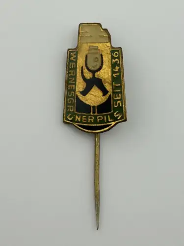 DDR Firmen Anstecknadel Bier Wernesgrüner Pils seit 1436