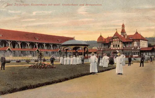 Bad Salzungen Konzerthaus westl. Gradierhaus Restauration AK 1907