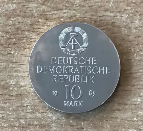 DDR 10 Mark 1983 Richard Wagner Silber stgl.