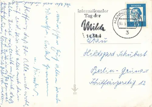 AK Pfingsten Käfer im Auto