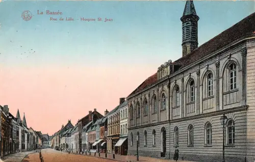 La Bassee Rue de Lille Hospice St. Jean Feldpostkarte AK 1916