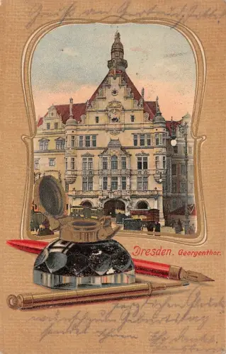 Dresden Georgenthor Postkarte AK 1905