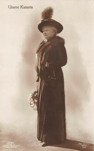 Portrait von unsere Kaiserin Patriotika Postkarte AK