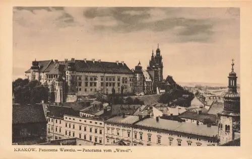 AK Krakau Panorama vom Wawel Polen ungelaufen Postkarte