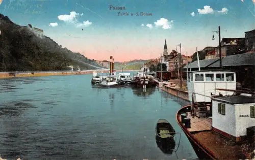 Passau Partie a. d. Donau Feldpostkarte AK 1918