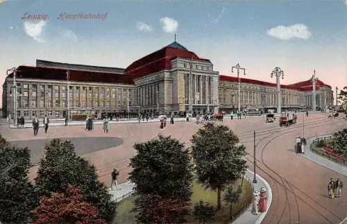 Leipzig Hauptbahnhof Postkarte