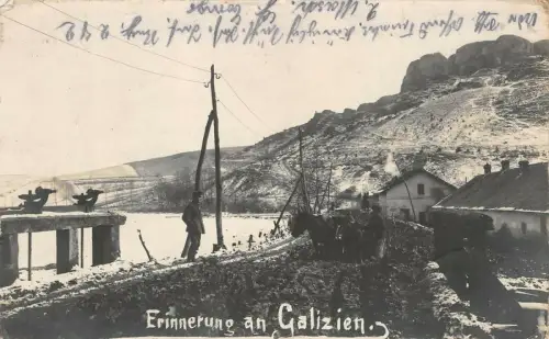 Erinnerung an Galizien Kaiserdorf Patriotika Postkarte AK 1917
