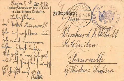 Generaloberst von Kluck mit EK2 Patriotika Postkarte AK 1916