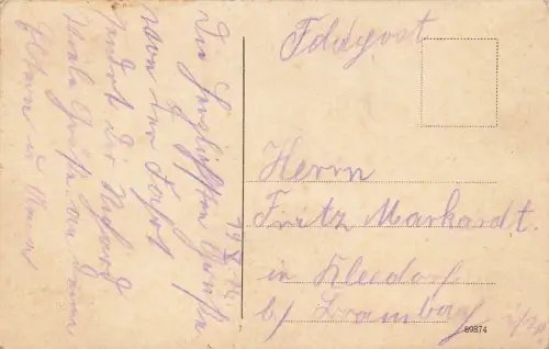 Bahnhofstraße mit Straßenbahn in Gleiwitz Gliwice Schlesien Postkarte AK 1914