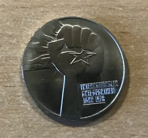 DDR 5 Mark ANTI Apartheid 1978