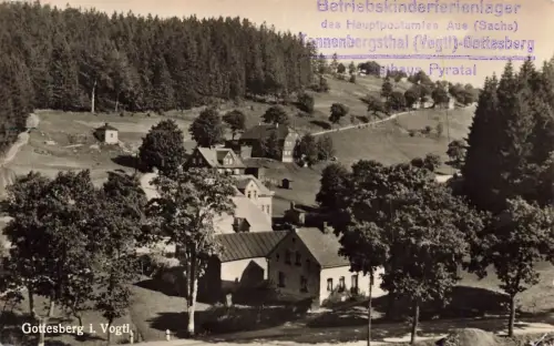 Kinderferienlager in Gottesberg Vogtland Sachsen Postkarte AK 1958
