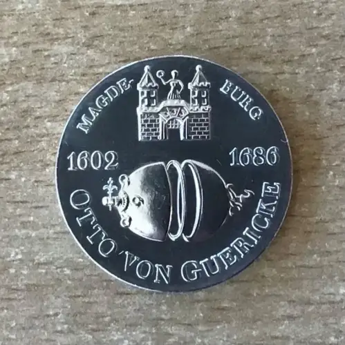 DDR 10 Mark 1977 Magdeburg Otto von Guericke Silber Gedenkmünze