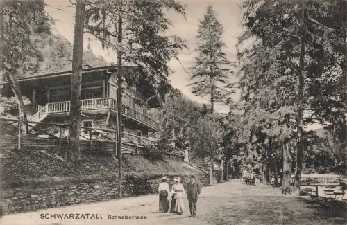AK Schwarzatal Schweizerhaus Thüringen 1912 gelaufen Postkarte