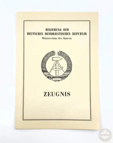 DDR MdI Volkspolizei Zeugnis Qualifizierungslehrgang Kompaniechefs Dresden 1963