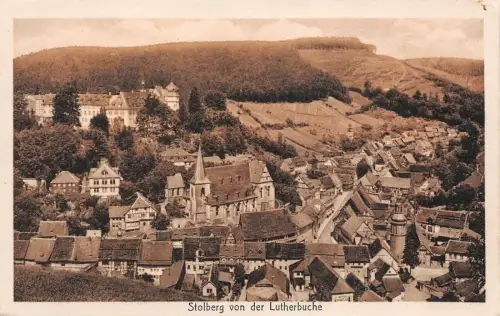 Stolberg von der Lutherbuche Postkarte
