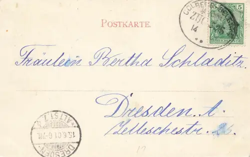 AK Kolberg Dünenpromenade Strand Pommern 1901 gelaufen Postkarte