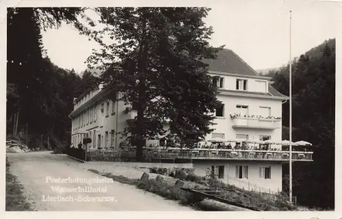 AK Lierbach Posterholungsheim Wasserfallhotel Baden-Württemberg 1936 Postkarte