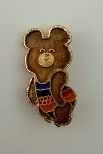 Mischka Bär Olympisches Maskottchen Moskau 1980 Anstecker
