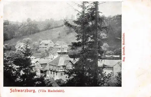 Schwarzburg (Villa Macheleidt) Postkarte AK