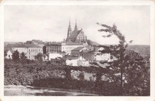 AK Brünn Petersdom Böhmen 1944 gelaufen Postkarte