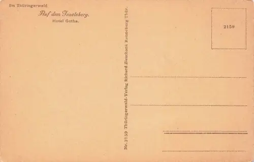 AK Bad Tabarz Inselberg Hotel Gotha Thüringen ungelaufen Postkarte