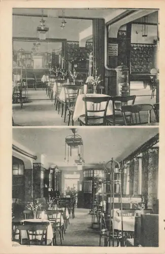 Restaurant und Kaffee Wettin in Chemnitz Sachsen Postkarte AK