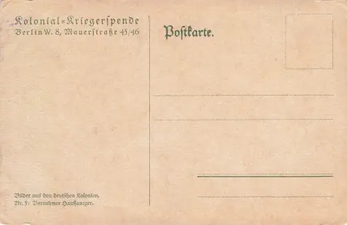 AK 1.WK Kolonialkriegerspende Vornehmer Mensch ungelaufen Patriotika Postkarte