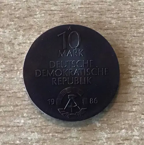 DDR 10 Mark 1986 Charité - Berlin Silber