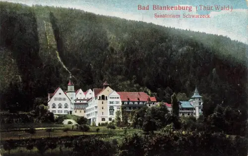 AK Bad Blankenburg Sanatorium Schwarzeck Thüringen ungelaufen Postkarte