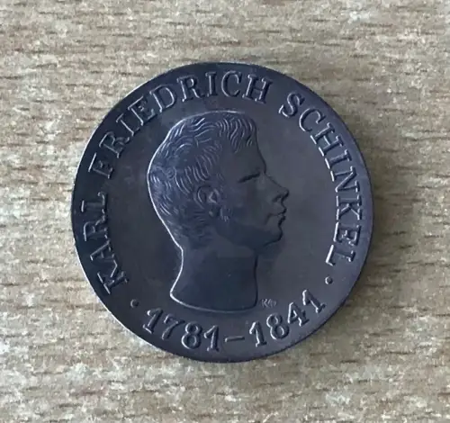 DDR 10 Mark 1966 Karl Friedrich Schinkel Silber Gedenkmünze