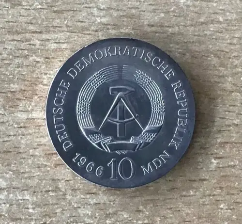 DDR 10 Mark 1966 Karl Friedrich Schinkel Silber Gedenkmünze