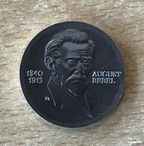DDR 20 Mark August Bebel 1973 Silber stgl.