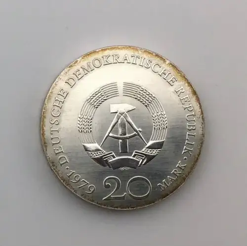 DDR 20 Mark 1979 Gotthold Ephraim Lessing Silber