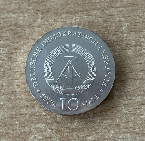 10 Mark 1972 Heinrich Heine Silber Gedenkmünzen