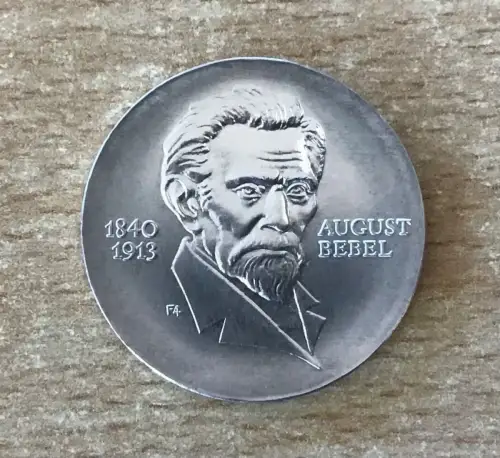 DDR 20 Mark August Bebel 1973 Silber