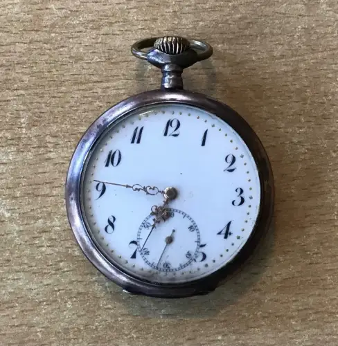 Taschenuhr 800 Silber MERCURL funktionstüchtig läuft