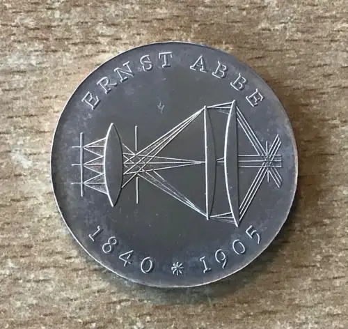 DDR 20 Mark 1980 Ernst Abbe Silber Gedenkmünze