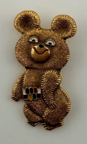 Mischka Bär Olympisches Maskottchen Mischa Anstecker Moskau 1980