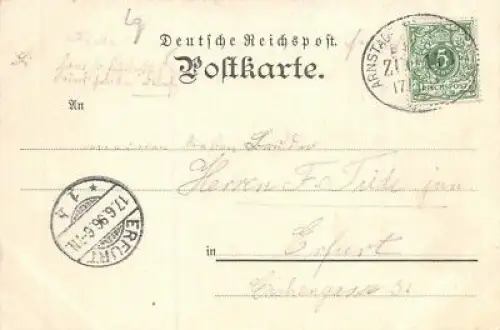Gruss aus Paulinzella Postkarte AK 1896
