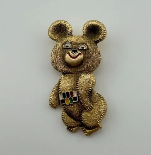 Mischka Bär Olympisches Maskottchen Mischa Anstecker Moskau 1980