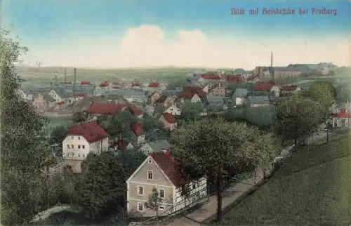 AK Halsbrücke bei Freiberg Stadtansicht Sachsen 1915 gelaufen Postkarte