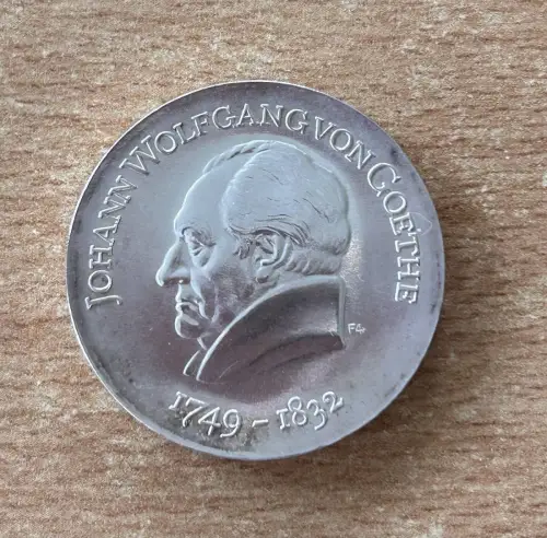 DDR 20 Mark Johann Wolfgang von Goethe 1969 Silber Gedenkmünze